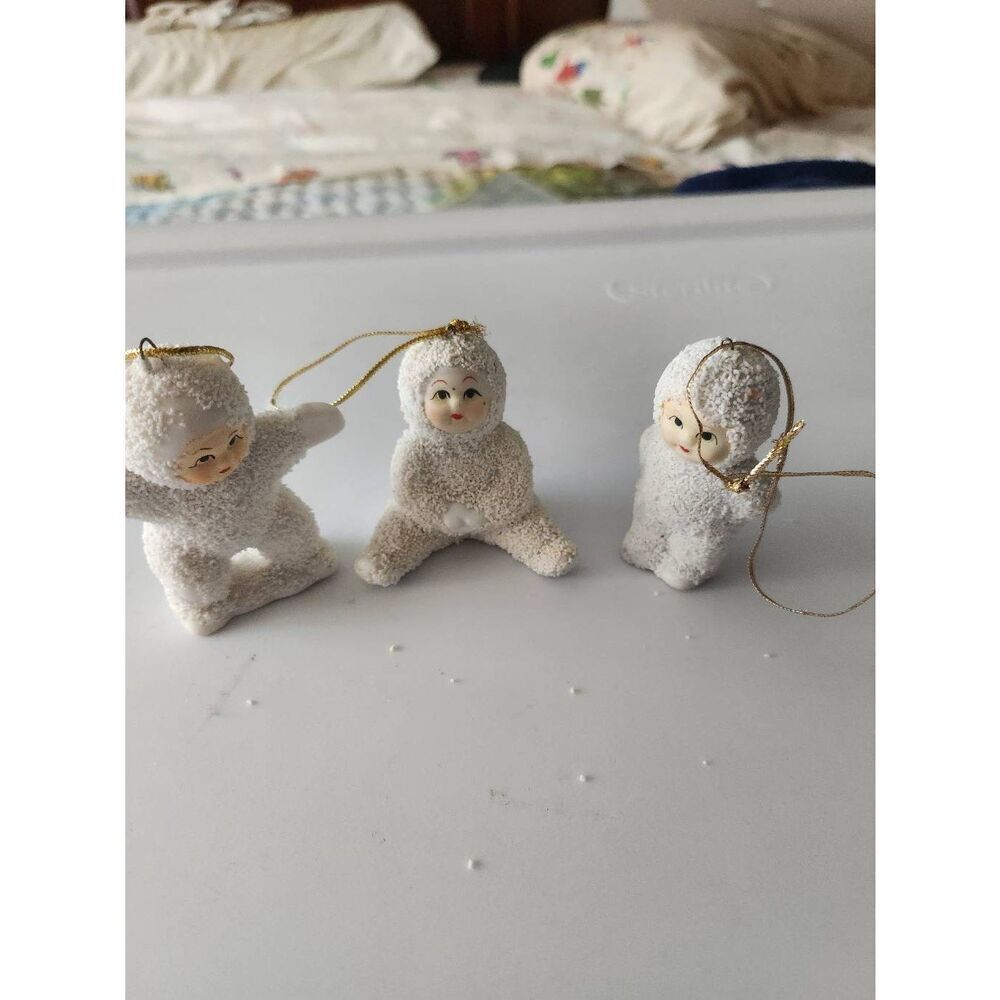 Adorable Vintage  Snow Baby Ornaments
